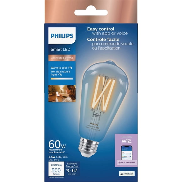 Philips WIZ ST19 DEL ampoule connectée multicolore à filament clair PQ1