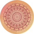 thumbnail image 1 of Ahgly Company Tapis Rond Lavable en Machine Intérieur Transitionnel Orange Vif, 4 Pieds Rond, 1 of 7