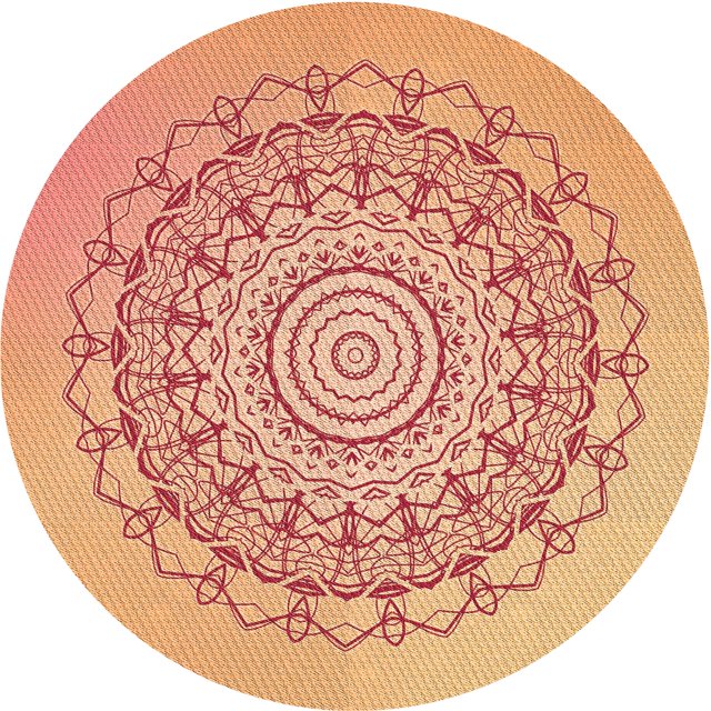 Ahgly Company Tapis Rond Lavable en Machine Intérieur Transitionnel Orange Vif, 4 Pieds Rond