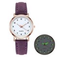 thumbnail image 1 of TopLLC Ear Stud Ladies Diamond-Studded Luminous Retro Female Watch Belt Quartz Watch Female Watch, 1 of 3