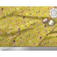 thumbnail image 2 of Soimoi Silk Fabric Flower Watercolor Printed Fabric 1 Yard 42 Inch Wide, 2 of 3