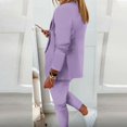 thumbnail image 4 of Womens Business Work Suit Set Long Sleeve Open Front Blazer with Slim Fit Suit Pants Basic Work Office Formal Suit Sets, 4 of 6