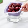 thumbnail image 4 of Kitchen Strainer and Colander Bowl Set - Food-Grade Material Double-Layer Stackable Design Fruit Vegetable Washing Basket, Purple, JKODE, 4 of 9