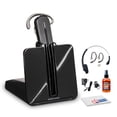 thumbnail image 1 of Poly CS540 Wireless DECT Headset - Single Ear - Convertible - Noise Cancelling Microphone Bundle Including: Base, Headband, Ear tips, Goby Labs Headphone Cleaner, Fiber Cloth, 1 of 5