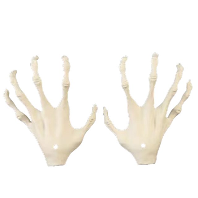 Pair Of Plastic Skeleton Hands Halloween Decoration Prop For Cosplay Party Prank 6 X 4 Inches Style G white