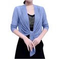 thumbnail image 1 of Yuyuzo Womens Cropped Cardigans for Dresses Long Sleeve Open Front Lightweight Knit Sweaters, 1 of 4