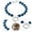 Blue, variant on Elegant Pearl Adjustable Pet Collar with Secure Chain and Cats Comfortable Stylish Accessory