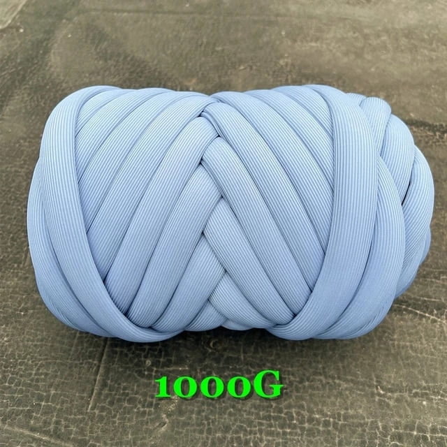 New Striped Core Spun Crochet Yarn Ice Silk Feeling Polyester Cotton Rope for Handbag Pet Nest Fashion Home Decoration