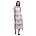 thumbnail image 1 of Bimba Robe Teinture sur Nœuds Décontractée Longue Dos Nu à Col Licou pour Femmes, Robe de Plage Imprimée - Grand, 1 of 6