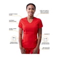 thumbnail image 3 of Adar Pro Scrub Set for Women - Modern V-Neck Scrub Top & Tailored Yoga Scrub Pants, 3 of 7
