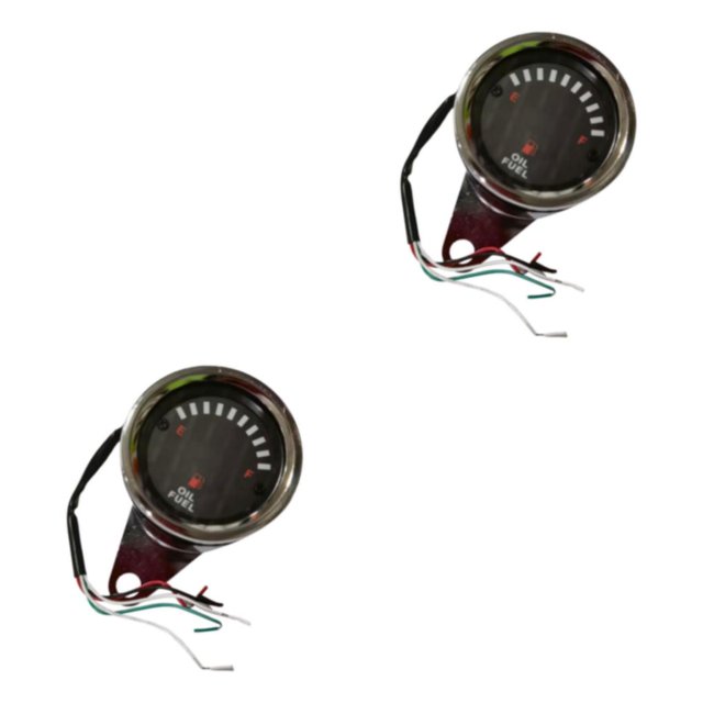 relayinert 12V Level Meter Gauge with LED Light Display for Car Motorcycle Style A 2Set
