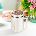 thumbnail image 1 of Tasse en Acier Inoxydable Isolée à Double Paroi, Gobelet de Voyage Étanche avec Poignée et Couvercle à Paille, Tasse à Café Réutilisable de 400 ml pour Bureau, Maison, Gym et Déplacements, 1 of 6