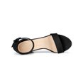 thumbnail image 4 of BLISSFUL STEP Woman's Sandals Block Heels Ankle Strap Open Toe Sandals Black 10, 4 of 6