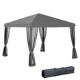 thumbnail image 1 of Outsunny 10' x 10' Pop Up Canopy Tent Gazebo with Removable Mesh Sidewall, 1 of 10