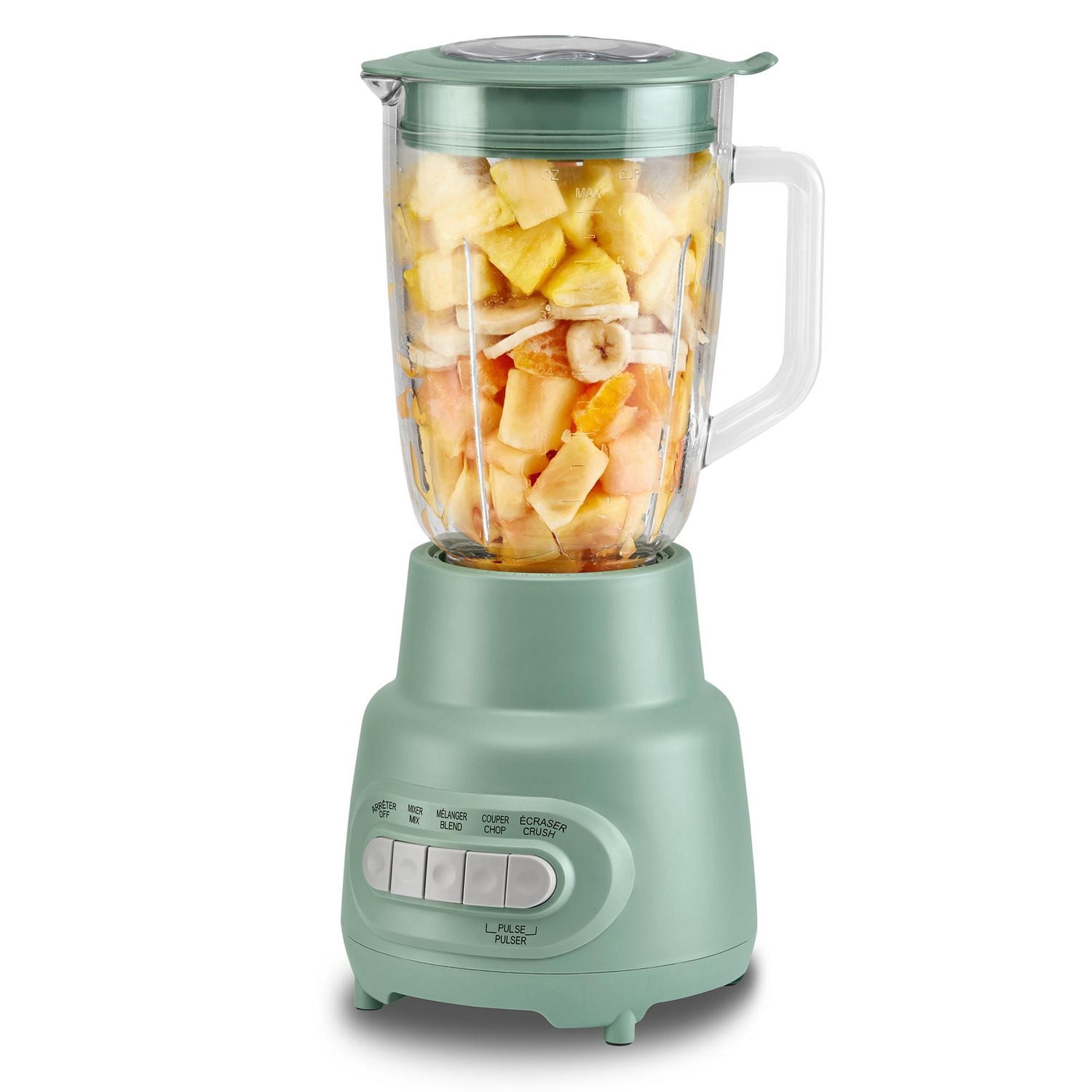 Mainstays 5 Speed Glass Jar Blender With Capacity 48 Oz, Sage Green