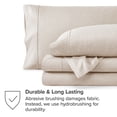 thumbnail image 4 of Bare Home Premium 1800 Collection 4-Piece Bed Sheet Set, Full, Heathered Pebble, 4 of 7