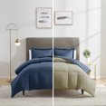 thumbnail image 1 of Nestl Reversible Comforter Set, Twin/Twin XL Comforter Set, Navy/Sage, 1 of 5