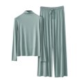 thumbnail image 2 of Weiqiqre Pyjamas pour Femmes Pyjamas Rafraîchissants Ensembles d'Été Assortis Manches Courtes Ensemble de Détente Femmes, 2 of 3