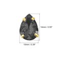 thumbnail image 2 of Unique Bargains 20Pack Teardrop Sew on Rhinestone - 14x10mm Glass Teardrop Crystal Rhinestones in Gold Prong Setting (Gray), 2 of 7