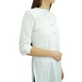 thumbnail image 1 of Phagun Kurti Tunique Unie en Coton Col Mandarin Kurta Blouse Ethnique Décontractée, 1 of 1
