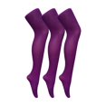 thumbnail image 1 of 3 Pair Multipack Womens Coloured Opaque 80 Denier Tights | Sock Snob | Plain Block Colour Tights, 1 of 2