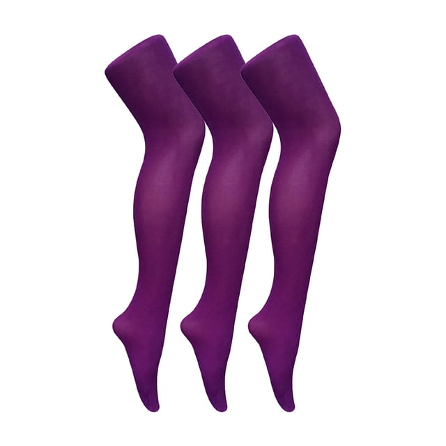 3 Pair Multipack Womens Coloured Opaque 80 Denier Tights | Sock Snob | Plain Block Colour Tights