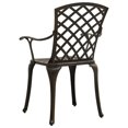 thumbnail image 4 of vidaXL Chaises de Jardin 4 Pcs Aluminium Coulé Bronze, 4 of 5