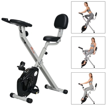 Soozier Vélo d'Exercice Pliable avec 8 Niveaux de Résistance Magnétique