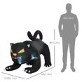 thumbnail image 3 of 6 Foot Airblown Inflatable Halloween Crouching Black Cat Outdoor Decor, 3 of 10