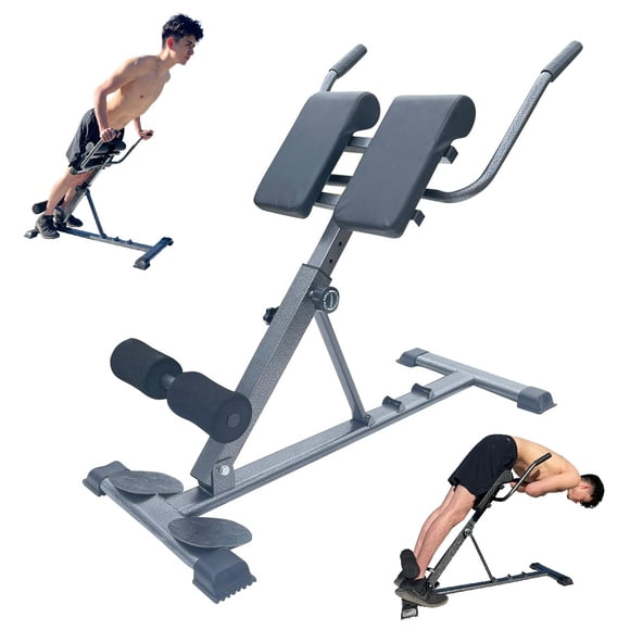 X Factor Roman Chair Hyperextension Adjustable Hyper ABS Bench Exercise Hyper Back - Abdominal Back Extension Strength Training Home Gym Full Body Workout Dip Station AB and Back Bench