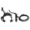 thumbnail image 1 of Graflsoa Road Bike Caliper Brake Set for Fixed Gear Bikes - Front or Rear, Black/Silver, Alloy Material, Includes Brake Handle & Cable, 1 of 6
