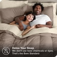 thumbnail image 3 of Bare Home 7-Piece Bed-in-a-Bag - Queen, Taupe with Sand Sheet Set, 3 of 7