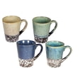 thumbnail image 1 of 4 PC Multi Color 11 Oz Stoneware Coffee Mug Set, 1 of 4