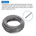 thumbnail image 3 of Uxcell 151FT Stainless Steel Cable Kit,  1/8" Silver 7x7 Strand Wire Rope with Loop Sleeves for Outdoor Deck Fence Wire, 3 of 7