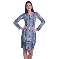 thumbnail image 1 of Moomaya Womens Full Sleeve Printed Midi Length Printed Bodycon Dress, 1 of 6