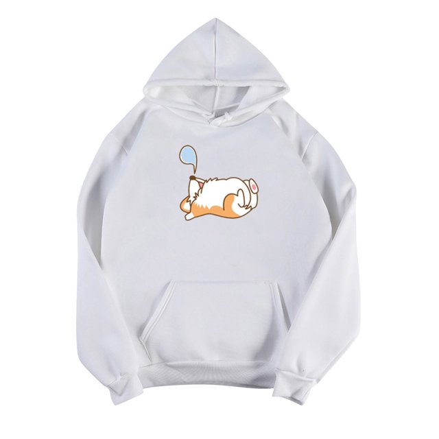 Chandail à Capuchon à Capuche pour Femmes, Couleur Unie, Mignon Chandail en Molleton de Sommeil pour Chien, Manches Longues, Chandail à Capuchon, Haut à Capuche, Chandail en Molleton pour Chien, Manches Longues pour Femmes