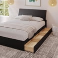 thumbnail image 1 of Nexera Corbo Storage Bed and Headboard, Black, 1 of 8