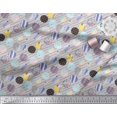 thumbnail image 3 of Soimoi Gray Rayon Fabric Diagonal Stripe & Cookies Food Print Sewing Fabric Yard 42 Inch Wide, 3 of 6