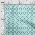 thumbnail image 1 of oneOone Organic Cotton Poplin Twill Fabric Quatrefoil Block Print Fabric BTY 42 Inch Wide, 1 of 4