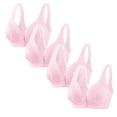 thumbnail image 1 of Timegard 4pc Bras for Women Front Closure Button High Support Ruched Breathable Comfort Everyday Bras, 1 of 4