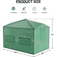 thumbnail image 3 of Instant Pop-Up Walk-In Greenhouse – Portable Plant Hot House with Galvanized Steel Frame, PE Cover, Roll-Up Zipper Door, Ground Pegs & Ropes for Stability, 3 of 8