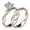 3, variante sur Weiqiqre Aubaines Ensemble 2 Pcs Alliance de Fiançailles Élégante en Zircon Diamant pour Mariée
