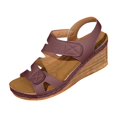 thumbnail image 2 of Gspmoly Sandales pour Femmes, Sandales Compensées Décontractées à Bout Ouvert pour Femmes avec Bride de Cheville Ajustable, Semelle Intérieure Rembourrée Confortable et Couleurs Unies Polyvalentes pour la Mode de Printemps et d'Été Sandales pour Femme, 2 of 4