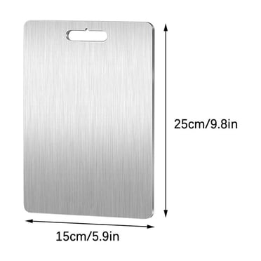 Meitianfacai Titanium Cutting Board - Stainless Steel Cutting Board For Kitchen 304 Chopping Board Food-Grade For Meat Fruit Vegetables Dishwasher Safe Can Be Hung
