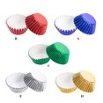 thumbnail image 1 of 100 Pieces Cupcake Paper Liners Mini Non-Stick Molds Cupcake DIY Baking Muffin Baking Molds DIY Pastry Chocolate Home Kitchen Bakeware, Red, 1 of 9