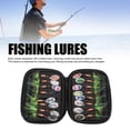 thumbnail image 3 of Metal Fishing Lures, Shiny Blades Compact Fishing Lures Portable Treble Hook  for Bass, 3 of 7