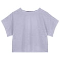 thumbnail image 3 of Plebaso Girls Workout Tops Long/Short Sleeve Open Back Shirts Kids Athletic Running Cropped Tees Tops, 3 of 6