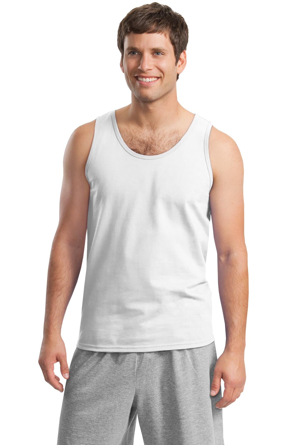 Gildan Men's 100 Percent Cotton U Neck Tank Top - 2200