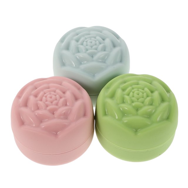 OUNONA 3Pcs Cream Travel Containers Leakproof Silicone Makeup Jars in Assorted Color for Vacation