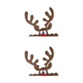 thumbnail image 4 of Transemion Festive Décor Christmas Window Sticker With Adorable Cute Cloth Christmas Window Stickers Door Decal Big elk antlers 2Set, 4 of 6
